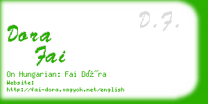 dora fai business card